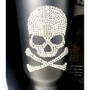 Hydrapeak Limited Edition Skull & Bones Bling 40oz Travel Mug w/ Straw Insulated